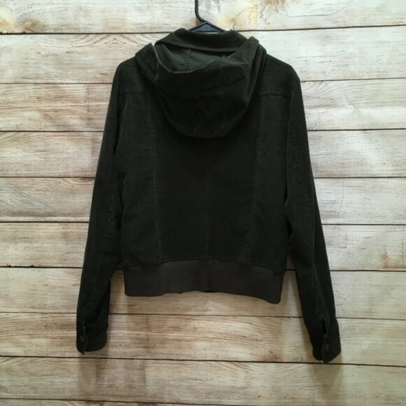 NECA BELLA SWAN TWILIGHT HOODED GREEN CORDUROY BOMBER JACKET - Picture 7 of 10